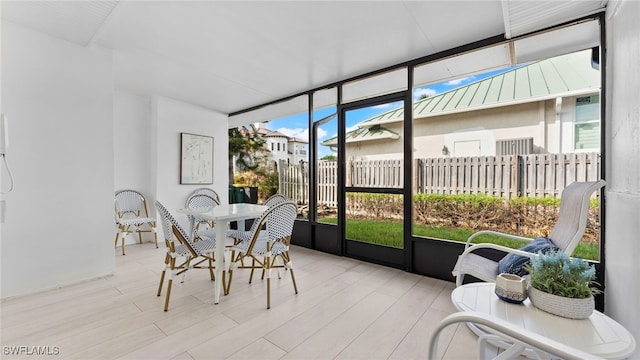 view of sunroom