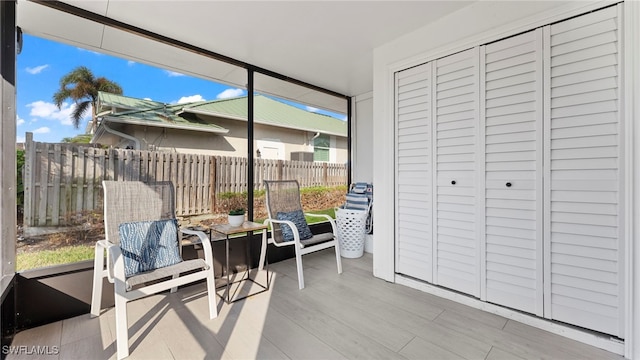 view of sunroom