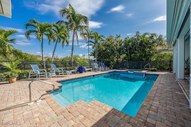 view of pool with a patio area