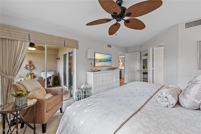 bedroom with ceiling fan