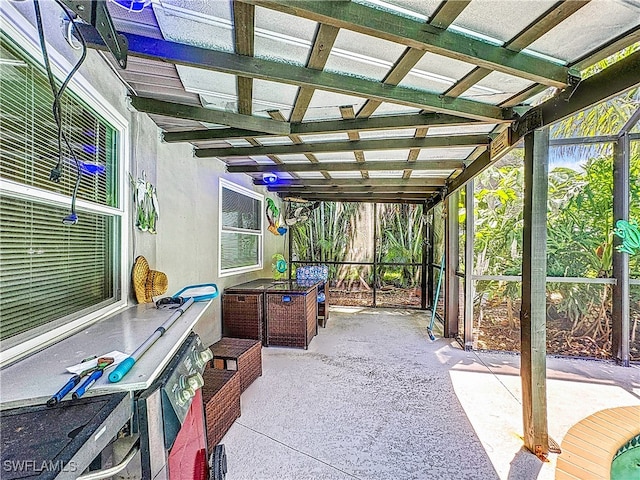 view of sunroom