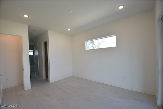 empty room featuring light hardwood / wood-style flooring