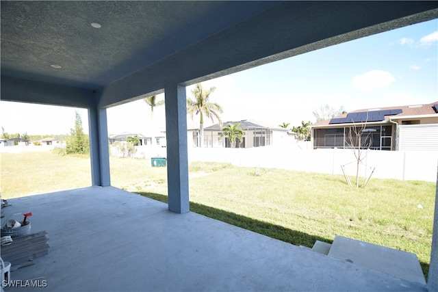 view of yard with a patio area