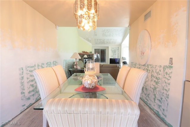 dining room featuring hardwood / wood-style flooring