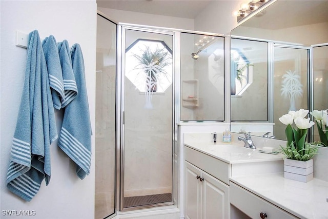 15801 Prentiss Pointe Cir Unit 102, Fort Myers, FL 33908 - bathroom with vanity and a stall shower