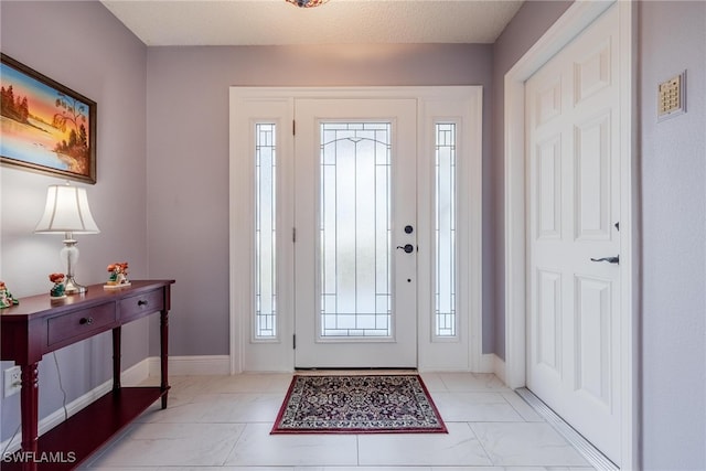 entryway with baseboards