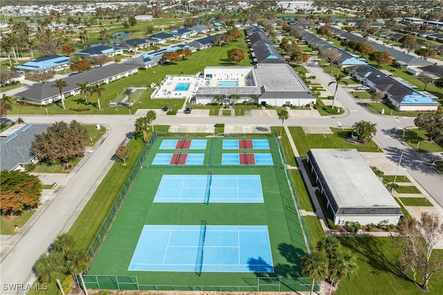 aerial view featuring a residential view