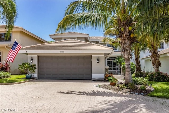 view of front of house featuring a garage