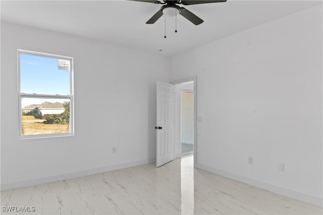 empty room with ceiling fan