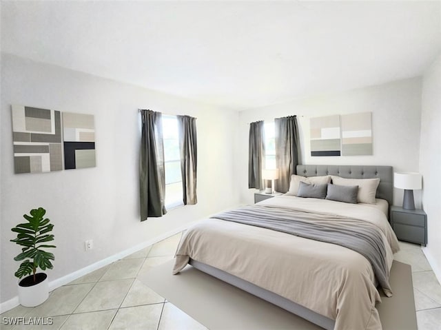 view of tiled bedroom