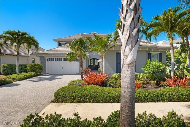 view of front of home featuring a garage