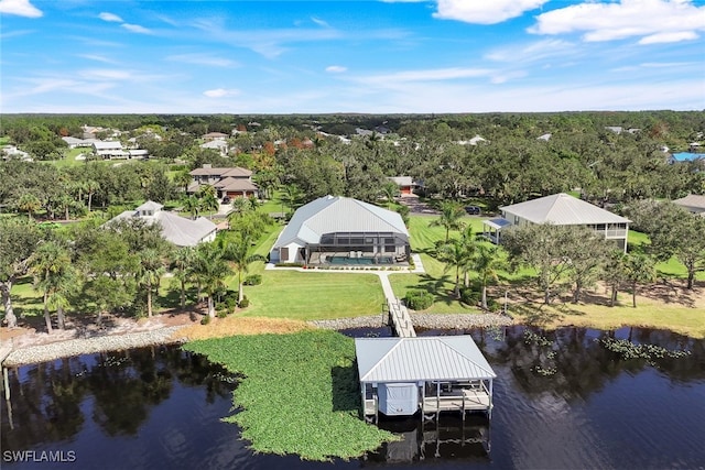 bird's eye view of a large body of water