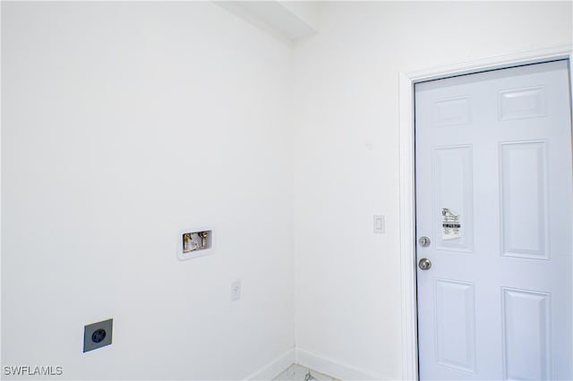 laundry room featuring hookup for a washing machine and hookup for an electric dryer