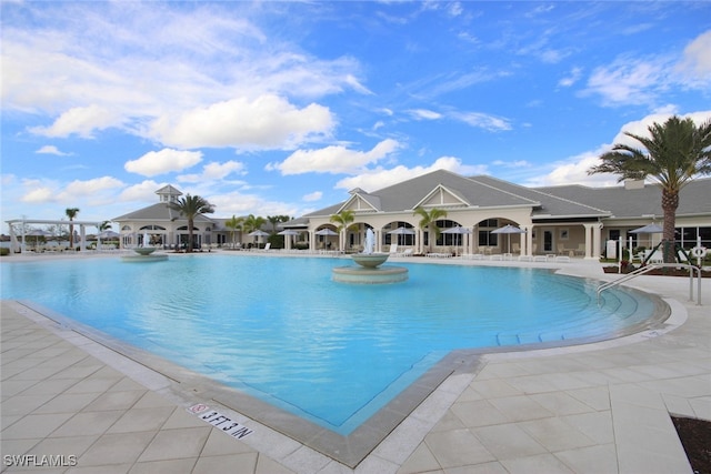 view of pool with a patio area