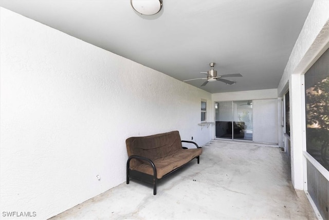 view of patio with ceiling fan