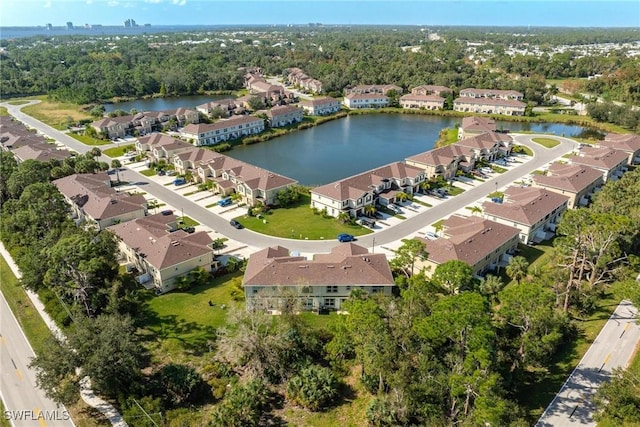 15050 Caspian Tern Ct Unit 102, North Fort Myers, FL 33917 - bird's eye view with a water view and a residential view