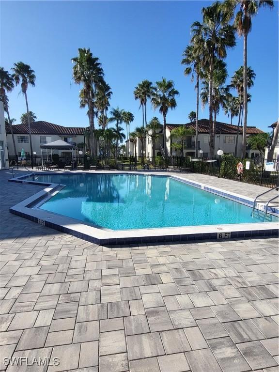 view of pool featuring a patio area