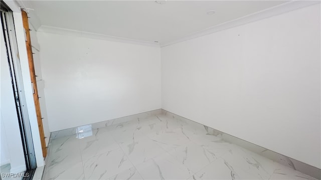 empty room with ornamental molding