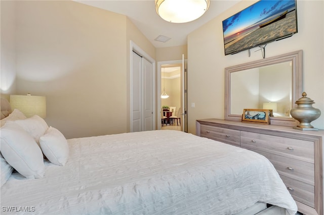 bedroom with a closet