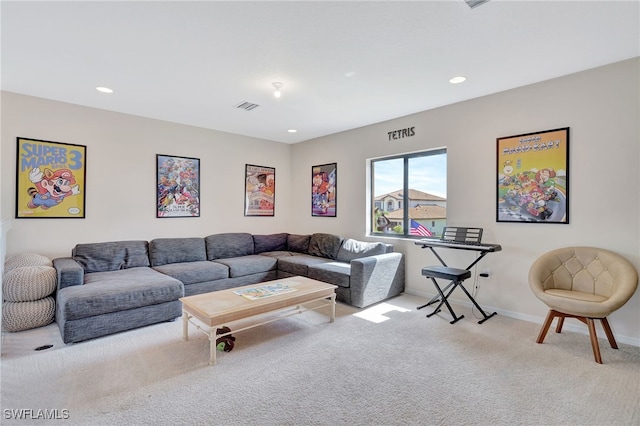 view of carpeted living room