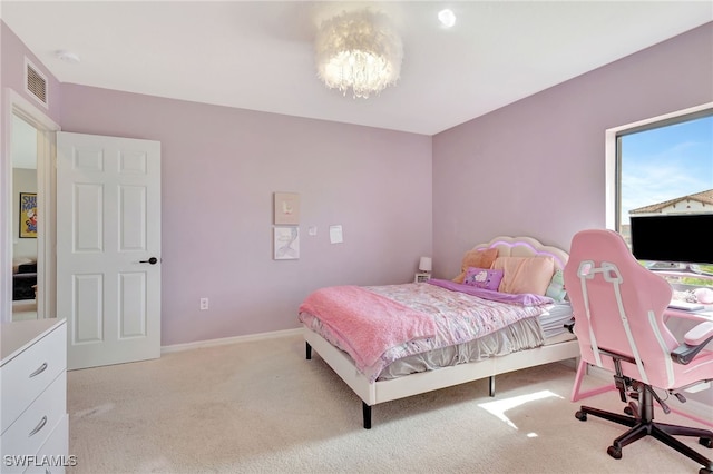 view of carpeted bedroom