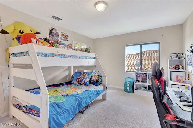 bedroom featuring carpet flooring