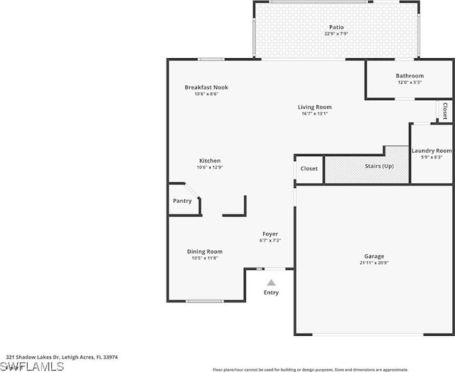 321 Shadow Lakes Dr, Lehigh Acres, FL 33974 - room layout
