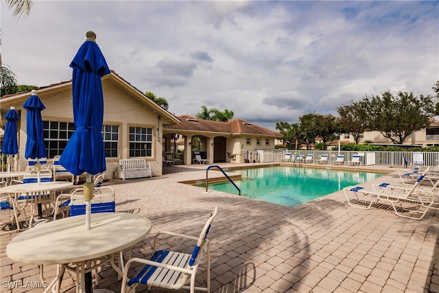 view of pool with a patio area