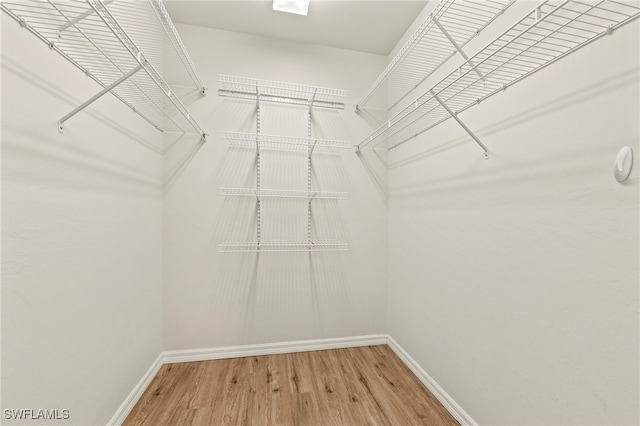 walk in closet featuring hardwood / wood-style floors