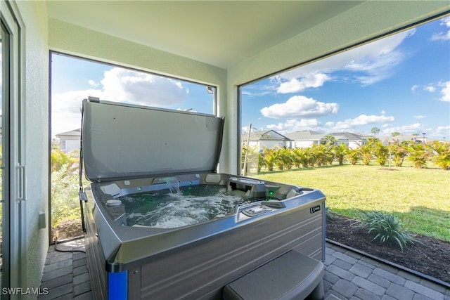 view of sunroom