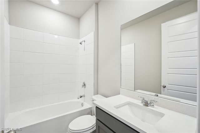 44290 Frontier Dr, Punta Gorda, FL 33982 - full bathroom with tiled shower / bath combo, vanity, and toilet