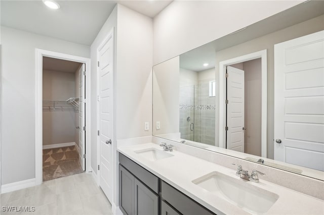 44290 Frontier Dr, Punta Gorda, FL 33982 - bathroom featuring a shower with door and vanity