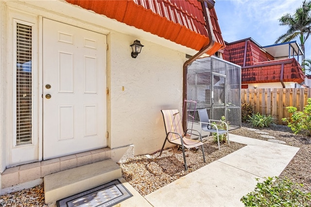 view of doorway to property