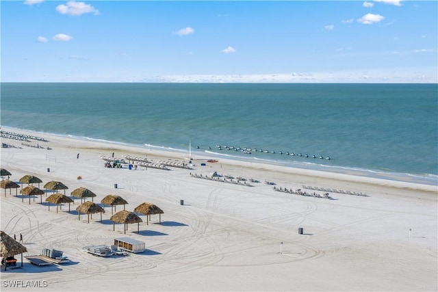 property view of water with a view of the beach