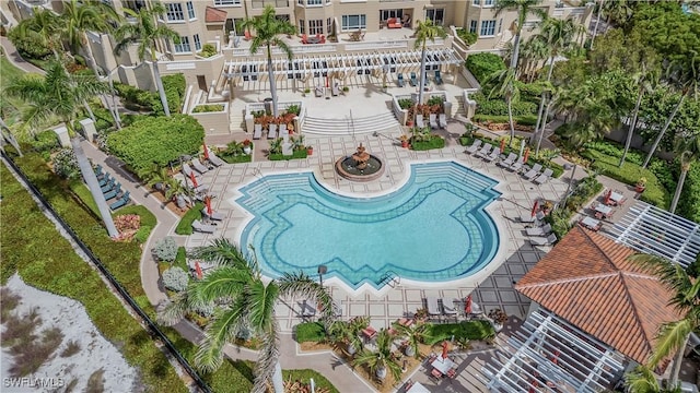 view of pool with a patio area