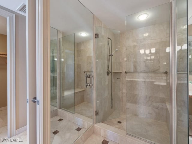 bathroom with walk in shower