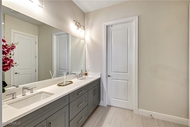 bathroom featuring vanity