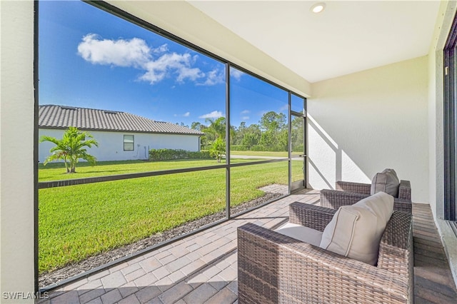 view of sunroom