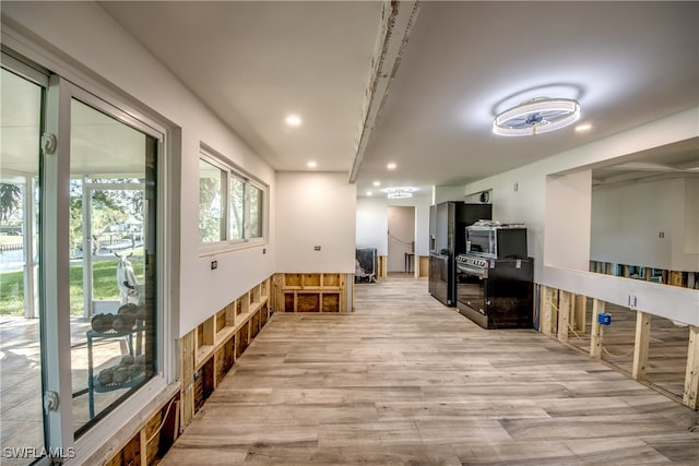 interior space with light wood-type flooring