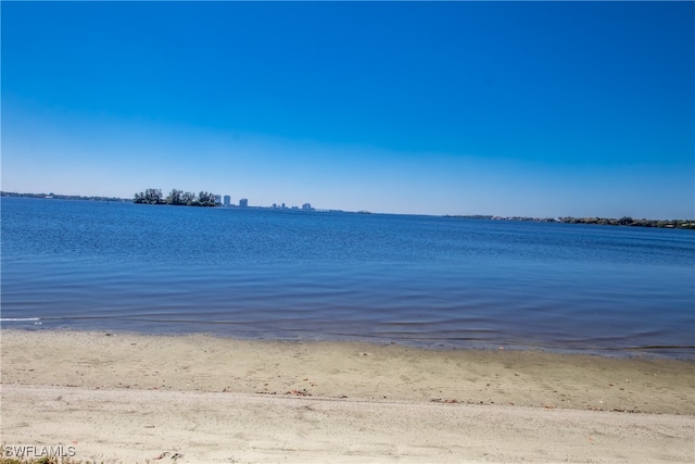 water view with a view of the beach