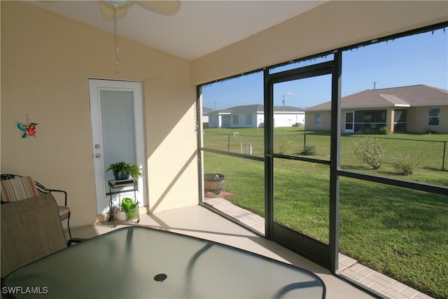 view of sunroom / solarium