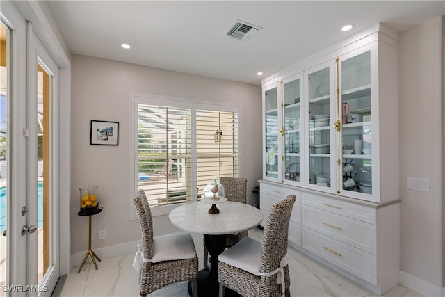 view of dining room