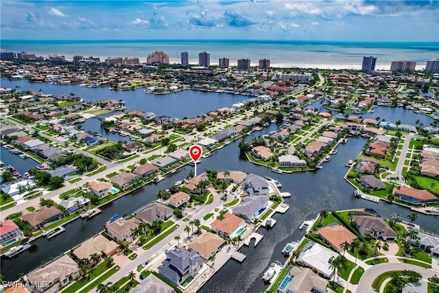 1045 Cottonwood Ct, Marco Island, FL 34145 - aerial view of property's location with a nearby body of water and nearby suburban area