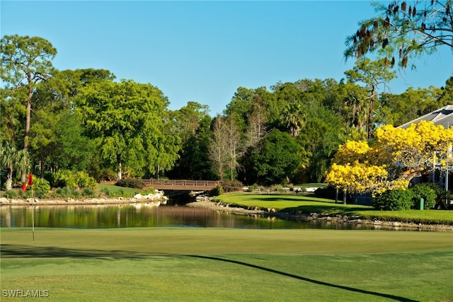 view of property's community featuring a water view