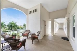 view of patio / terrace with a balcony