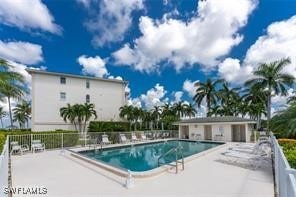 view of pool featuring a patio area