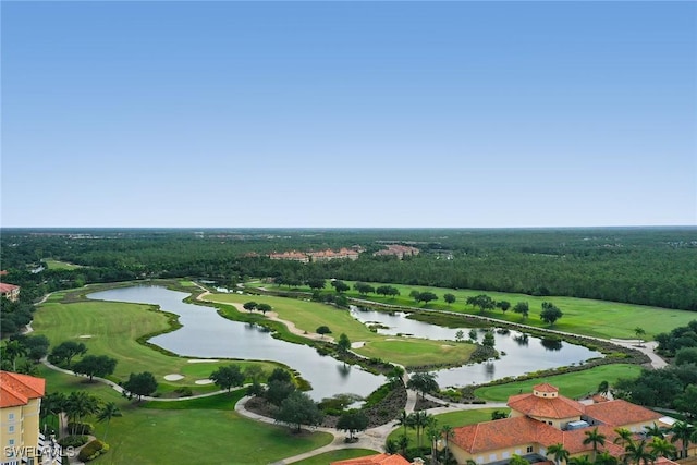 2546 Marquesa Royale Ln Unit 7-302, Naples, FL 34109 - aerial view of a nearby body of water, a golf course, and a forest