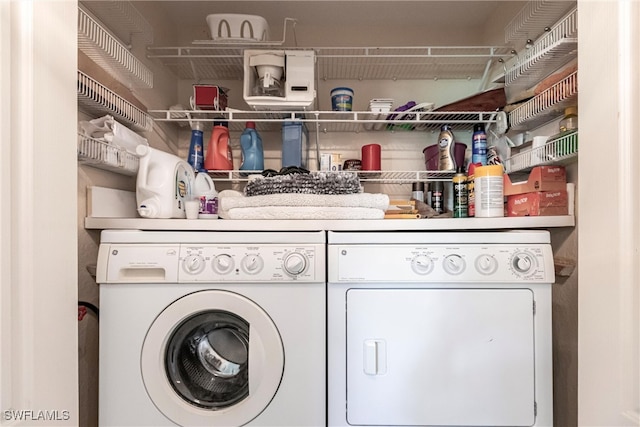 laundry area with separate washer and dryer