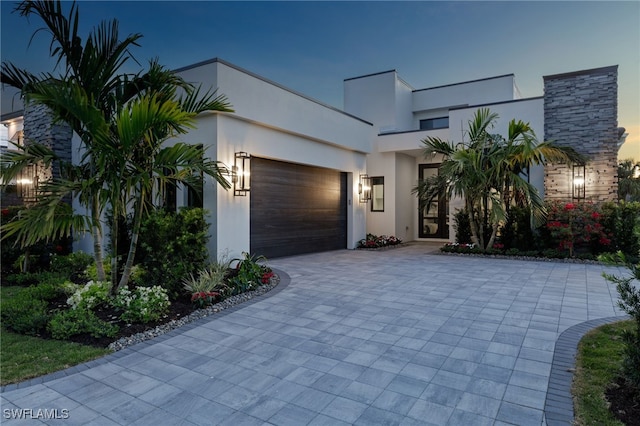 modern home with a garage