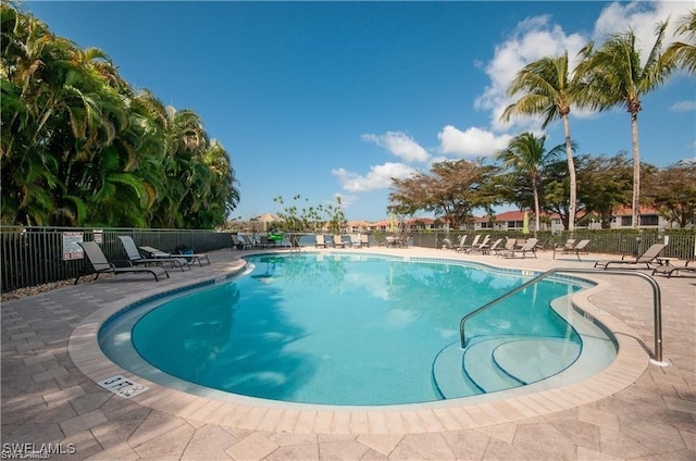 view of pool with a patio